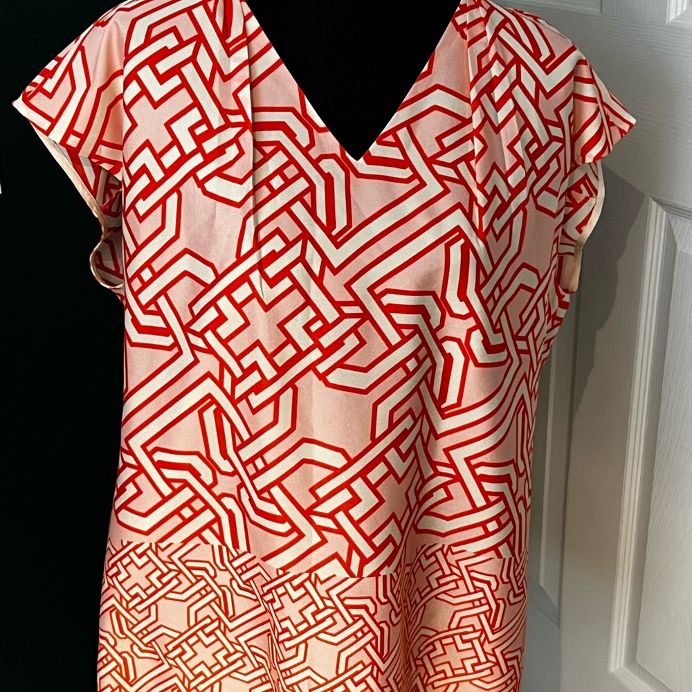 EUC The Limited Cap Sleeve Print Top SZ L